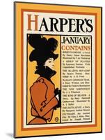 Harper's January - Roden's Corner-Edward Penfield-Mounted Art Print