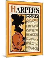 Harper's January - Roden's Corner-Edward Penfield-Mounted Art Print