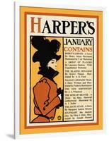 Harper's January-Roden's Corner-Edward Penfield-Framed Art Print