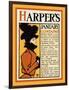 Harper's January-Roden's Corner-Edward Penfield-Framed Art Print