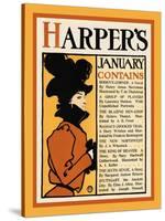 Harper's January-Roden's Corner-Edward Penfield-Stretched Canvas