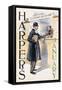 Harper's January-Edward Penfield-Framed Stretched Canvas