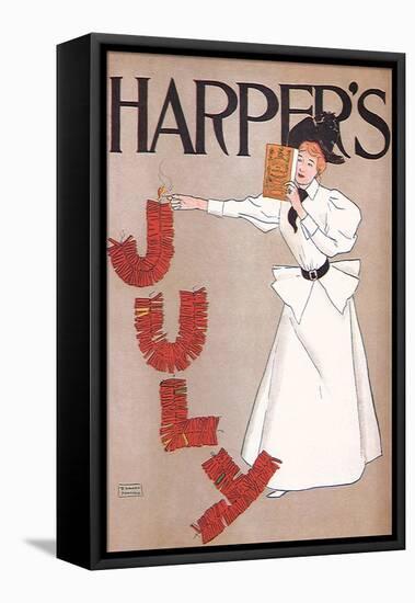 Harper's July, c.1894-Edward Penfield-Framed Stretched Canvas