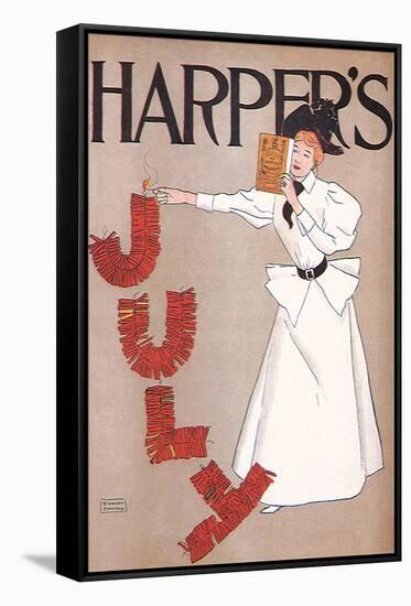 Harper's July, c.1894-Edward Penfield-Framed Stretched Canvas