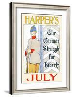 Harper's July, the German Struggle for Liberty-Edward Penfield-Framed Art Print