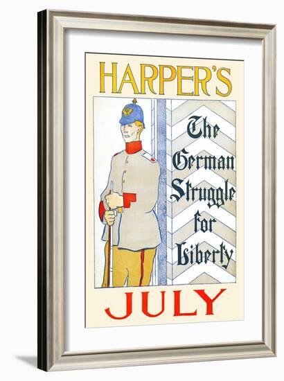 Harper's July, the German Struggle for Liberty-Edward Penfield-Framed Art Print