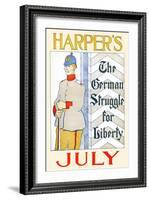 Harper's July, the German Struggle for Liberty-Edward Penfield-Framed Art Print