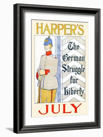 Harper's July, the German Struggle for Liberty-Edward Penfield-Framed Art Print