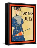 Harper's July-Edward Penfield-Framed Stretched Canvas