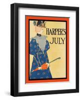 Harper's July-Edward Penfield-Framed Art Print