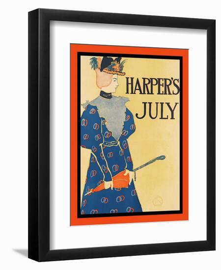 Harper's July-Edward Penfield-Framed Art Print