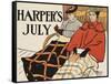 Harper's July-Edward Penfield-Framed Stretched Canvas