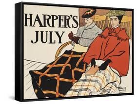 Harper's July-Edward Penfield-Framed Stretched Canvas