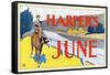 Harper's June-Edward Penfield-Framed Stretched Canvas