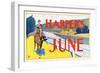 Harper's June-Edward Penfield-Framed Premium Giclee Print