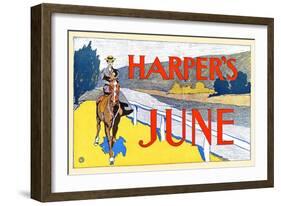 Harper's June-Edward Penfield-Framed Art Print