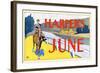 Harper's June-Edward Penfield-Framed Art Print