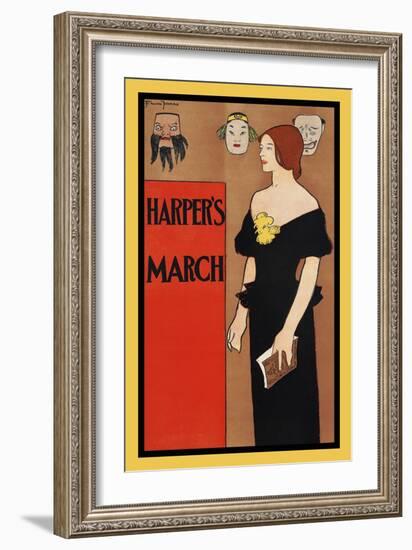 Harper's March-Edward Penfield-Framed Art Print