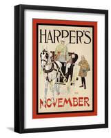 Harper's November-Edward Penfield-Framed Art Print