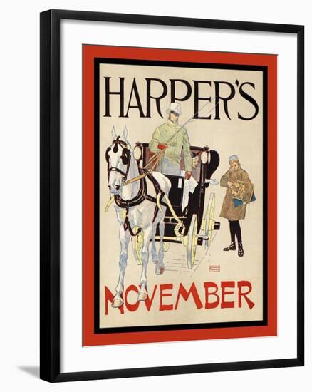 Harper's November-Edward Penfield-Framed Art Print