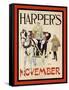 Harper's November-Edward Penfield-Framed Stretched Canvas