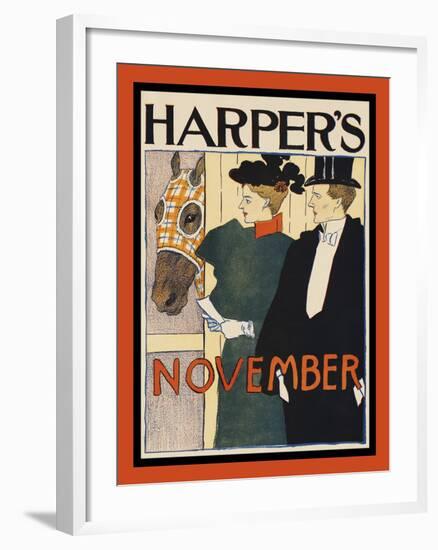 Harper's November-Edward Penfield-Framed Art Print