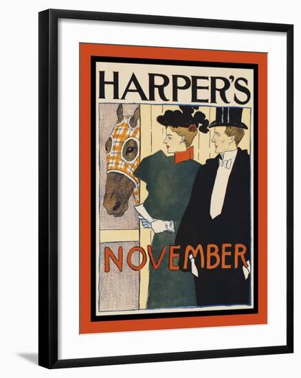 Harper's November-Edward Penfield-Framed Art Print