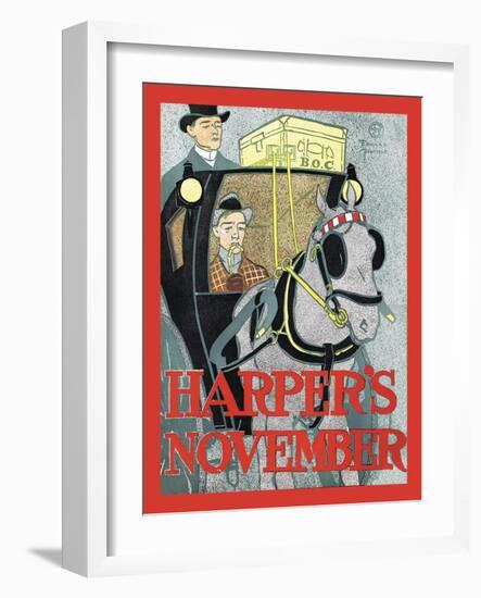 Harper's November-Edward Penfield-Framed Art Print