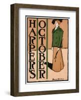 Harper's October, 1895-Edward Penfield-Framed Giclee Print