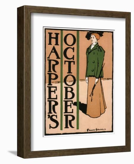 Harper's October, 1895-Edward Penfield-Framed Giclee Print