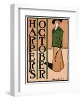 Harper's October, 1895-Edward Penfield-Framed Giclee Print