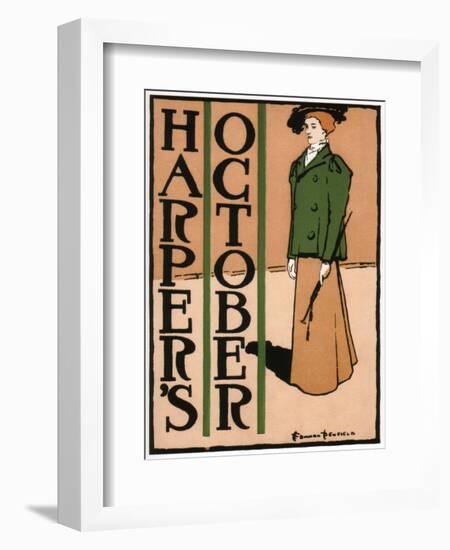 Harper's October, 1895-Edward Penfield-Framed Giclee Print