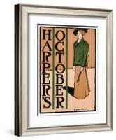 Harper's October, 1895-Edward Penfield-Framed Giclee Print