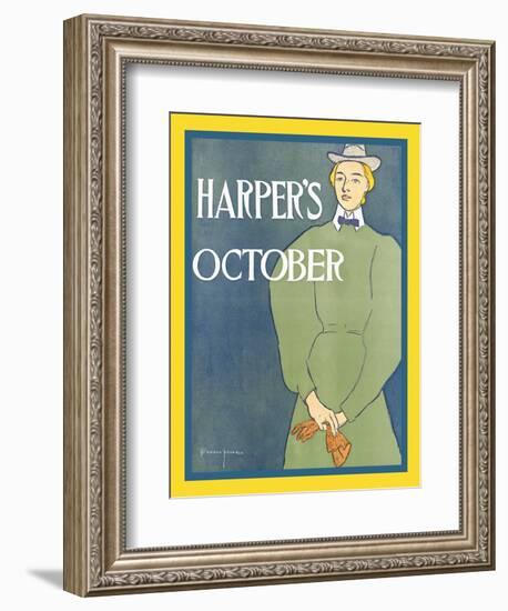 Harper's October-Edward Penfield-Framed Art Print