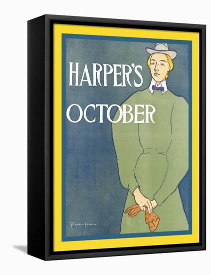 Harper's October-Edward Penfield-Framed Stretched Canvas