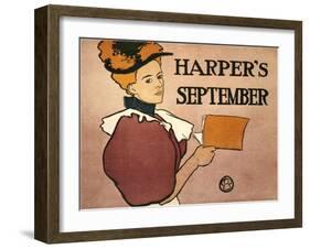 Harper's September, 1896-Edward Penfield-Framed Giclee Print