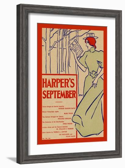 Harper's September-Edward Penfield-Framed Art Print