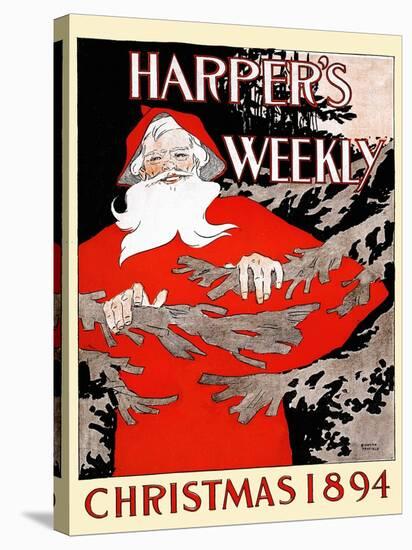 Harper's Weekly Christmas 1894-Edward Penfield-Stretched Canvas