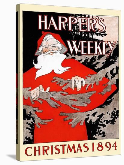 Harper's Weekly Christmas 1894-Edward Penfield-Stretched Canvas