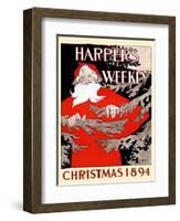 Harper's Weekly Christmas 1894-Edward Penfield-Framed Art Print