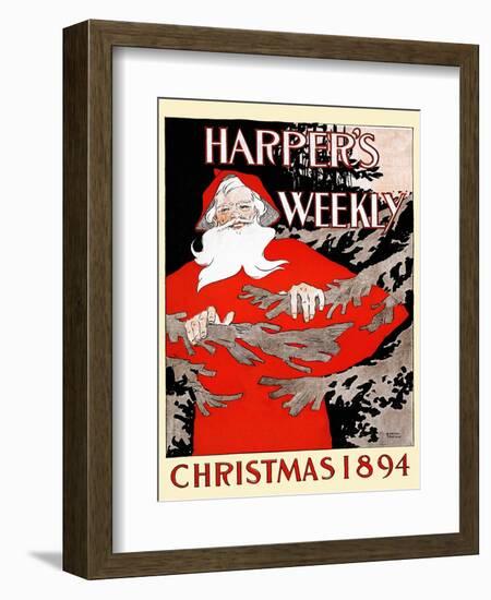 Harper's Weekly Christmas 1894-Edward Penfield-Framed Art Print