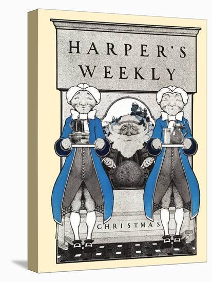 Harper's Weekly, Christmas-Maxfield Parrish-Stretched Canvas