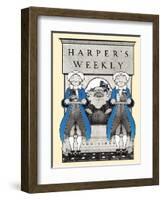 Harper's Weekly, Christmas-Maxfield Parrish-Framed Art Print