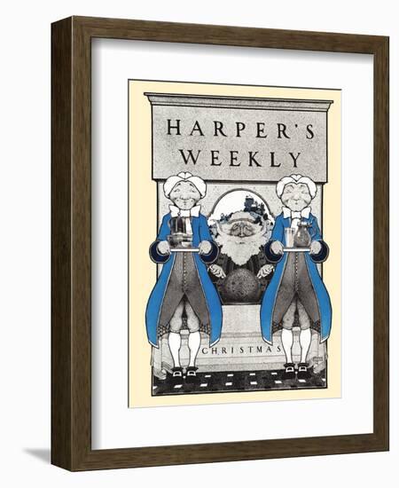 Harper's Weekly, Christmas-Maxfield Parrish-Framed Art Print