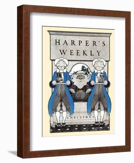 Harper's Weekly, Christmas-Maxfield Parrish-Framed Art Print