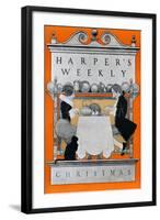 Harper's Weekly, Christmas-Maxfield Parrish-Framed Art Print