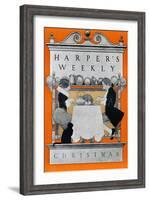 Harper's Weekly, Christmas-Maxfield Parrish-Framed Art Print