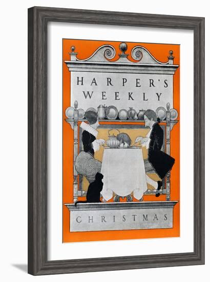 Harper's Weekly, Christmas-Maxfield Parrish-Framed Art Print