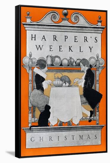 Harper's Weekly, Christmas-Maxfield Parrish-Framed Stretched Canvas