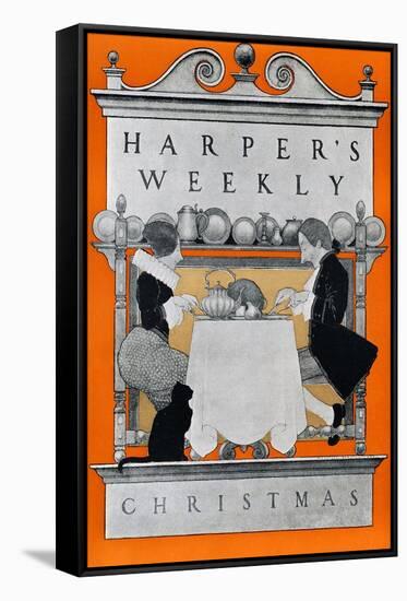 Harper's Weekly, Christmas-Maxfield Parrish-Framed Stretched Canvas